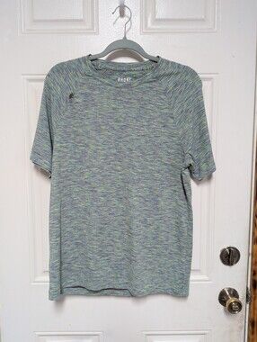 RHONE Heathered Blue-Green Short Sleeve Performance Tee